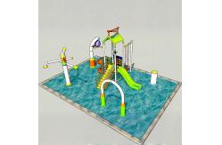 China Hotel Outdoor Water Playground with 114mm Pole and Thrilling Water Slide Function supplier