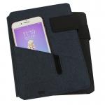 Custom Logo Ultraportable Wireless Charger Notebook , Foldable Power Bank Padfolio