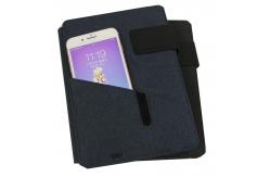 China Custom Logo Ultraportable Wireless Charger Notebook , Foldable Power Bank Padfolio supplier