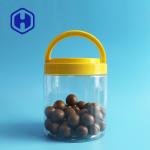 120mm Round PET Straight Sided Plastic Jar With Lid Handle Food Packing for sale