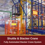 Radio Shuttle Racking Cart And Stacker Crane For Automatic Storage And Retrieval System ASRS Warehouse Storage Rack for sale