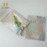Brightly Laser Cosmetic Packaging Bag  With Clear Front / Back Holographic
