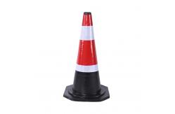 China Rubber Road Work Cones 50cm PE Traffic Safety Cone Warning Sign supplier