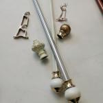 Silver Single 28mm 6.7m European Wrought Iron Curtain Rods for sale