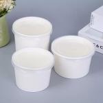 9oz Custom High Quality Disposable Printed Paper Dessert Cups Bowl Paper Cup For Ice Cream Beverages for sale