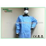 Waterproof Unisex Safety Disposable Surgical Gowns Blue Color anti-bacterial for sale