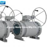 Fully Welded Gear Operated Ball Valve With Gearbox API 607 Fireproof Design for sale
