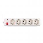 5 outlet French Type Extension Socket, With Surge Protector for sale