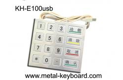 China 4 4 Design 16 Keys Payment Metal Kiosk keypad with PS2 / USB Interface supplier