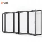 Tempered Glass Aluminum Folding Doors Australian Standards Patio Soundproof Bifold Doors for sale