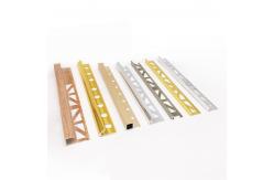 China Ready In Stock Brushed Aluminium Tile Trim , Anodized Metal Tile Trim 12mm supplier