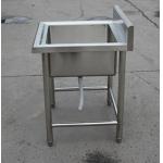 Brushed Stainless Steel Display Racks Undermount Single Bowl With Drainboard for sale