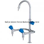 Deck Mounted Laboratory Fittings , Chemical Resistant SS Laboratory Water Faucets for sale