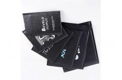 China Light Weight Recyclable Black Poly Bubble Mailers With Custom LOGO Printed supplier