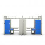 Apartment One Sleeper Steel Bunk Beds Desk Wardrobe Underneath for sale