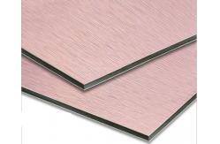 China 3mm Red Brushed ACM , aluminium composite panel supplier