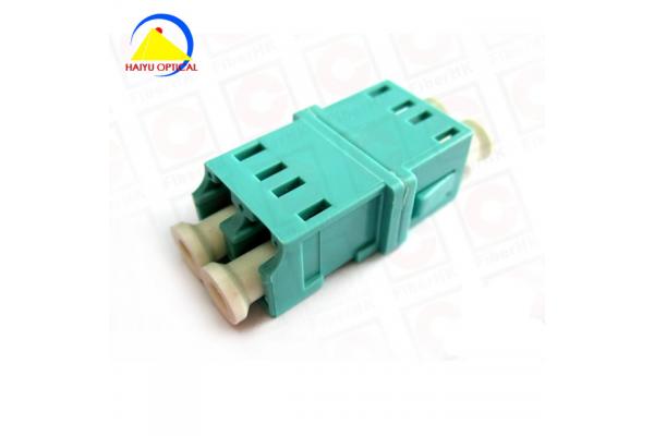 Om3 Aqua Flangeless MM LC Duplex Adapter With SC Foot Print