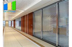 China Customized Internal Office Demountable Temporary Glass Partition With Aluminium Frame supplier