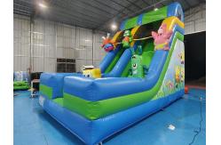 China Customized PVC Inflatable Dry Slides SpongeBob Square Pants Inflatable Castle For Kids supplier