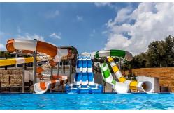 China ODM Swimming Pool Playground Amusement Games China Rainbow High Speed Water Slide supplier