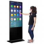 Interactive Lcd Advertising Display Screen , Digital Signage Kiosk Freestanding for sale