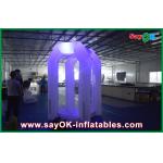 Inflatable Party Decorations Durable Wedding White Inflatable Money Booth With Led Lights for sale