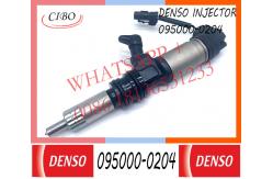 China 6M60T Engine Spare Part 095000-0204 Genuine Diesel Fuel injector supplier