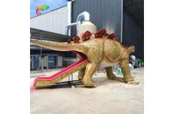 China Customized 6M  Dinosaur Playground Equipment Fiberglass Stegosaurus Slide supplier