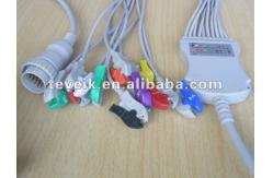 China Kenz ECG Cable With Integrated 10 Leadwires Clip 4.7K Ohm AHA supplier