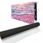 Black back 235gsm advertising fabric backdrop textile roll for display for sale