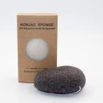 ODM Antioxidant Cobblestone Facial Konjac Sponge Bamboo Charcoal for sale