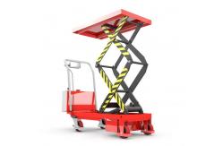 China Hand Push Scissor Trolley Semi Electric Hydraulic Small Scissor Lift Trolley supplier