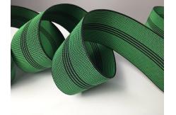 China 3 Inch Sofa Elastic Webbing High Tenacity Band Green With 4 Black Lines supplier