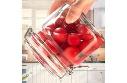 China Wide Opening Recycled Glass Jars With Lid , Fermenting Glass Preserving Jars supplier