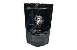 China Coffee Beans Stand Up Zipper Custom Printed Pouch 100g 500g 1kg Glossy Black supplier
