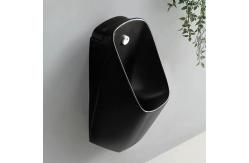 China Matte Black Back Spud Floor Standing Urinal Auto Sensor Flushing supplier