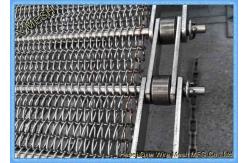 China Customized 304 Stainless Steel Wire Mesh Conveyor / Spiral Woven Wire Mesh Belt supplier