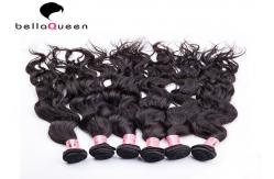 China Natural Black Water Wave 6A Remy human hair wefts , Tangle And Shedding Free supplier