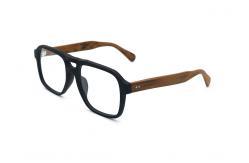 China Adjustable Polygons Wood Grain Glasses Acetate Material 8187 supplier