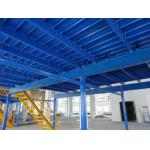 Cold Rolling Steel Industrial Mezzanine Floors For Warehouse , Blue / Orange