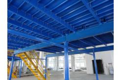 China Cold Rolling Steel Industrial Mezzanine Floors For Warehouse , Blue / Orange supplier
