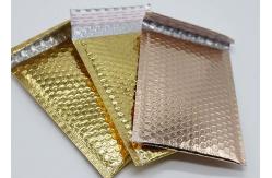 China Rose Gold Metallic Bubble Wrap Mailing Envelopes 6x10 Light Weight For Shipping supplier