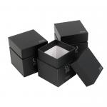 Rigid Custom Printed Candle Boxes Cardboard Packaging Black for sale