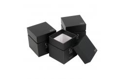 China Rigid Custom Printed Candle Boxes Cardboard Packaging Black supplier