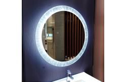 China Wall Mounted Frameless Round Led Bathroom Mirror With Modern Design supplier