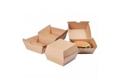 China Customized Hamburger Box Printing With Biodegradable Disposable Corrugated Kraft Paper supplier