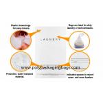 Biodegradable LDPE Plastic Laundry Bag With Cotton String Rope