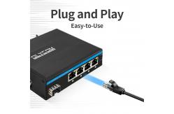 China Sfp Network Gigabit POE Switches Power Over Ethernet 4+1 Ports supplier