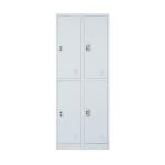 Two Line Two Doors Gym Locker Wardrobe School Hospital Steel Powder Coating for sale