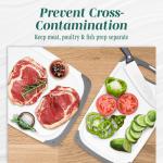 Dishwasher Safe Plastic Kitchen Cutting Board With Easy-Grip Handles